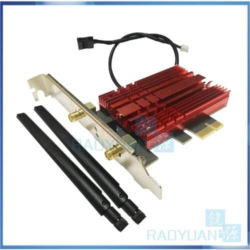 NGFF M2 Wireless Card to PCI-E Pcie Desktop Bluetooth Converter Adapter with 2 AC Antenna for AX200 9260AC 8265NGW