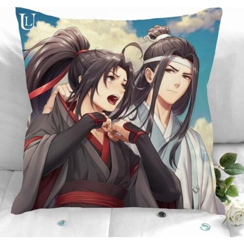 New Custom Mo Dao Zu Shi Pillowcases Printed Square Pillowcase Home Decorative Zipper Pillow Cover 35X35cm40X40cm(One Side)