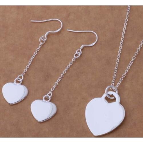 Silver plated Jewelry Sets Earring 159 + Necklace 690 /aqcajhja dpaamgha AS156