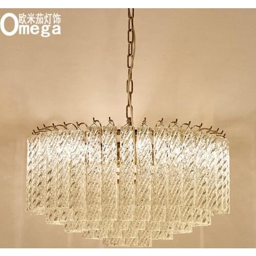 Postmodern Jane European threaded glass crystal tube chandelier living room dining room model room luxury creative designer lamp