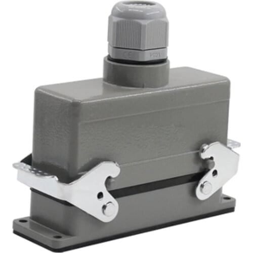 Rectangular Heavy Duty Connector HDC-HE-06/04 Core Industrial Waterproof Aviation Plug Socket 16A 500V Top Line And Lateral Line