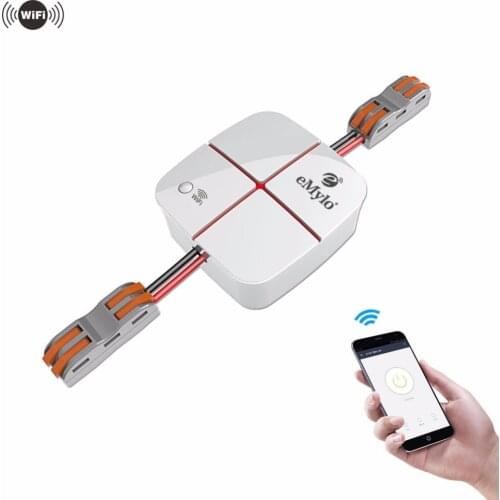 EMylo Smart Wifi Switches Wireless Remote Controlled Light Switch Relay Module DC 5V-24V 1 Channel For IOS Android