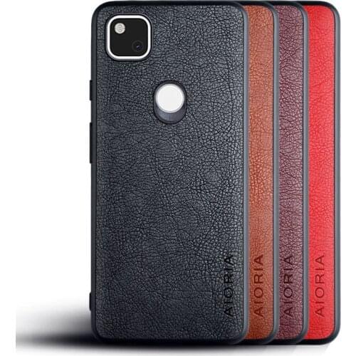 Luxury PU Leather Skin Hard Phone Case For Google Pixel 6 5A 4A 5G Funda Vintage Cover For Google Pixel 4 XL Case Coque Capa