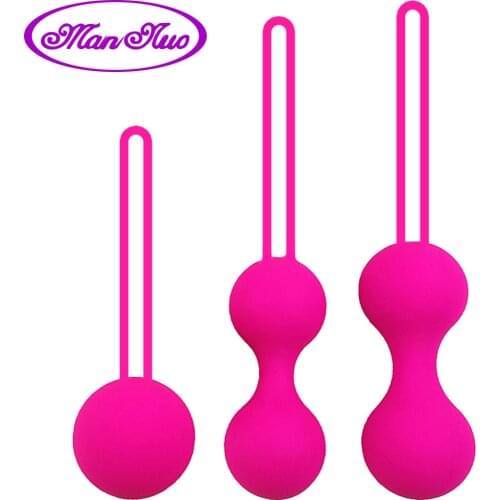 Man nuo Safe Silicone Smart Ball Kegel Ball Ben Wa Ball Vagina Tighten Exercise Machine Vaginal Geisha Ball Sex Toys for Women