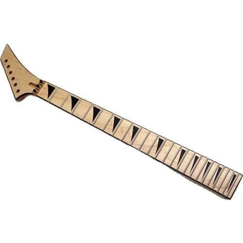 Canada Maple 6 Strings Electric Guitar Neck Wood Guitar Neck Matte 24 Frets Gold Color Nut Lock 56.8mm Heel Width with Trust Rod