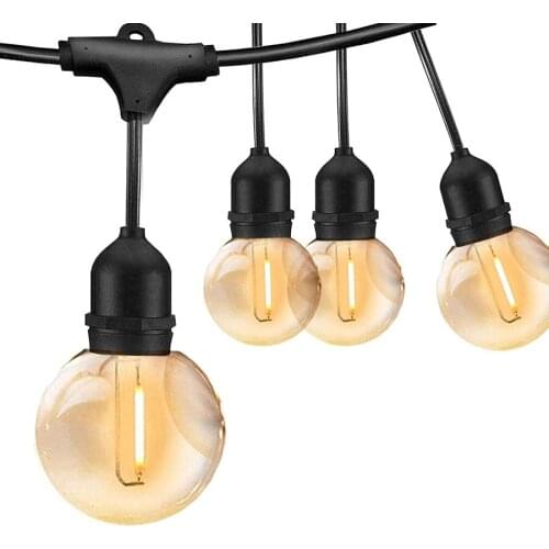 10/20 LED Flat Globe Fairy Light String With Edsion Bulb Outdoor Christmas Party Holiday Garland Light Street Patio String Light