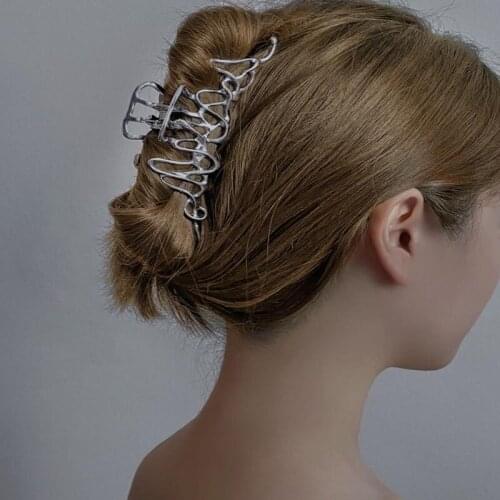 1 pc Fashion Personality Irregular Metal Women Girls Headwear Hair Claws Retro Korean Style Elegant Hair Clip Hair Accessories