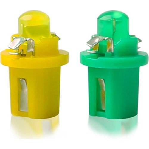 10pcs T5 T3 T4.2 T4.7 B8.5 1 SMD LED Ceramic Car Auto Side Wedge Gauge Dashboard Instrument Lights Lamp Bulb DC12V