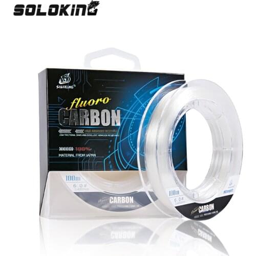 100% Fluorocarbon Fishing Line 100M Carbon Fast Sinking Fishing Line Super Strong Fluorocarbon Cast Fishing Leader Line Trout