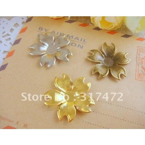 24mm Five Leaves Beads Cap Jewelry Making Findings( LEAVE A MESSAGE WHAT COLOR)