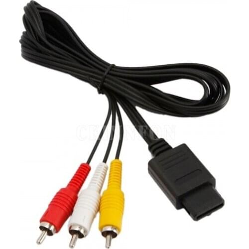 500Pcs/Lot Audio TV Video Cord AV Cable To RCA for Super Nintendo Game Cube N64 SNES