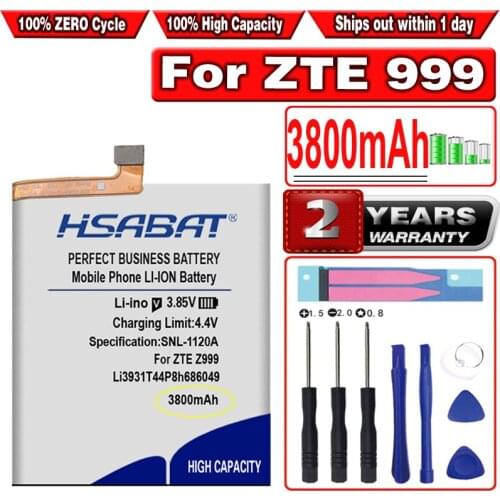 HSABAT 3800mAh LI3931T44P8H686049 High Capacity Battery for ZTE Axon M Z999 Z-01K Smart Phone