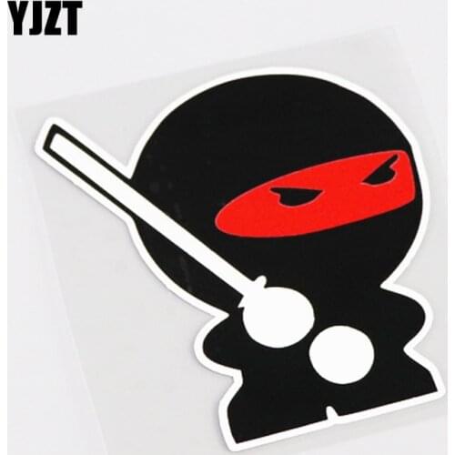 YJZT 10CM*11.5CM Cartoon Fun Ninja Car-styling PVC Car Sticker Decal 13-1058