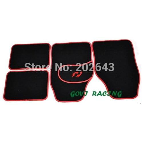 FM005 black Car floor mats with suede universal waterproof 4pcs front & rear pedals accesorios
