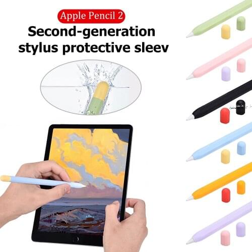 Stylus Cover For Apple Pencil 1 2 Protective Case Pen Point Stylus Sleeve Soft Silicone Protector Case For Pencil 2 Case and Cap