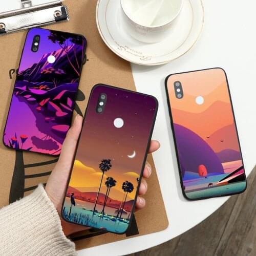 Hand Painted art Landscape Phone Case For Xiaomi Redmi note 7 8 9 t max3 s 10 pro lite coque funda shell cover