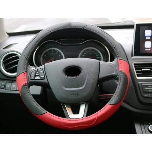 1pc 38cm for FAW BESTURN X40 X80 B50 B70 B90 Four seasons First layer leather Steering wheel cover