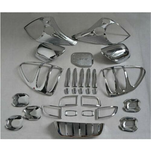 For Toyota Prado FJ120 2003 -2009 29pcs Front Head Rear Light Mirror Handle Trim