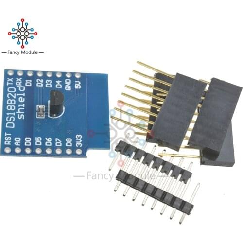 DS18B20 Temperature Sensor Shield Wemos D1 Mini D1 Mini Pro ESP NodeMCU D1 Mini Wemos D1 Mini Wifi Extension Board Compatible