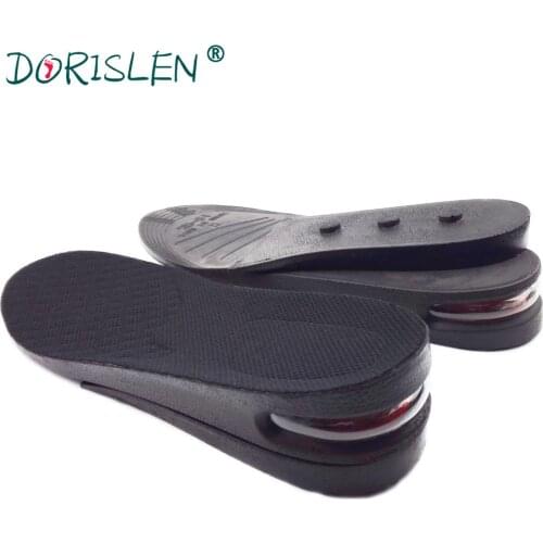 DORISLEN PU 2layer Air Cushion Insoles Height Increase 5cm For Men And Women 5pair/lots
