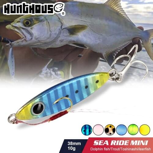 Hunthouse metal jigging bait SeaRide Mini micro jig 38mm/10g sinking fishing lure Saltwater Casting for fishing trout leerfish