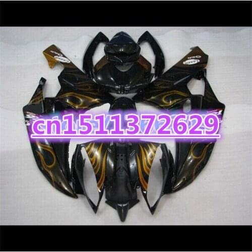 ABS Fairing kit for YZF-R6 06-07 YZF R6 06 07 orange flame in black YZF 600 R6 2006 2007 fairing sets bodywork-Dor D injection