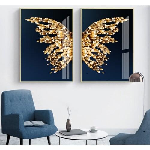 Beautiful Abstract Butterfly Wings Set Poster Canvas Painting Wall Art Prints Picture for Bedroom Home Decoration No Frame