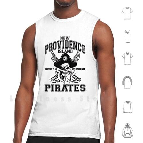 New Providence Island Pirates Tank Tops Vest Sleeveless Pirate Black Sails Black Beard Captain Flint Captain Vane Piracy