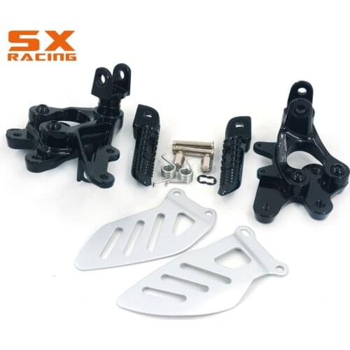 Motorcycle Black Street Bike Front Foot Pegs Pedal Footrest For SUZUKI GSXR 1000 GSXR1000 2009 2010 2009-2010 09 10