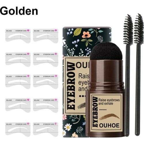 One Step Eyebrow Stamp Shaping Kit 10 Kind Eyebrow Stencil Shaping Makeup Kit Eye Brow Gel Stamp Perfect Eyebrow in Seconds