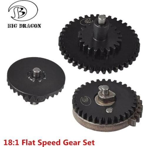 BD Tactical CNC 18:1 Flat Speed Gear Set Fit Ver.2 / 3 AEG Airsoft Gearbox For Hunting Paintball Shooting Toy Gun Accessory