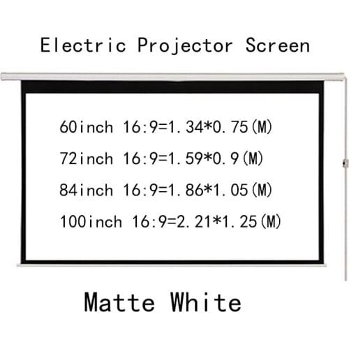 Thinyou 100 inch 16:9 Wall Mount Hanging Wireless and wired remote control Electric Screen for home theater meeting education