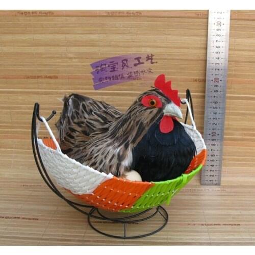 New simulation chicken toy polyethylene&fur hen model gift about 28x22x28cm 1686