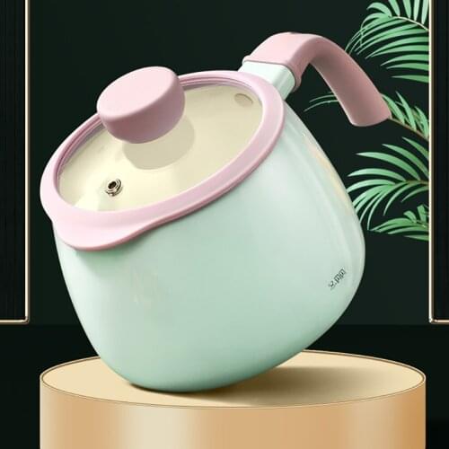 OAPE 1.7L Induction Cooker Soup Cooking Instant Noodle Bowl With Transparent Lid Mini Enamel Hot Nonstick Small Coffee Milk Pot