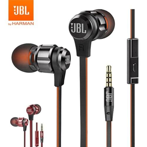 Original JBL T180A Stereo In-ear Go Earphones Remote With Microphone Sport Music Pure Bass Sound Headset For Android iPhone