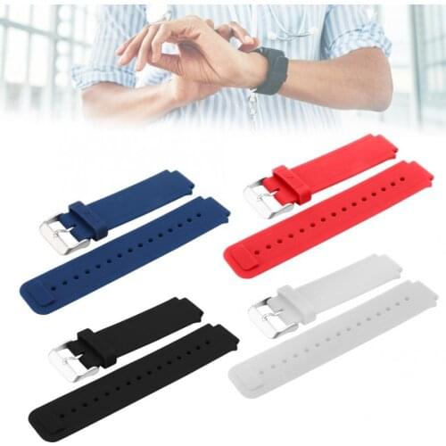 Adjustable Silica Gel Watch Band Wristwatch Strap Replacement Fit for Garmin Vivoactive Black White Blue Red Color Watch Band c