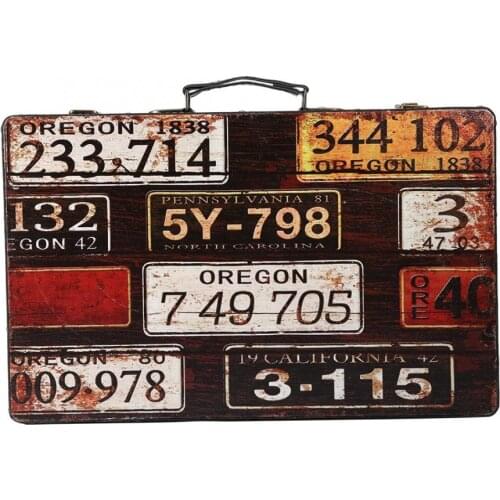 Retro British Style Portable Storage Box Decor Sample Room Window Decoration Ornament Home Decoration