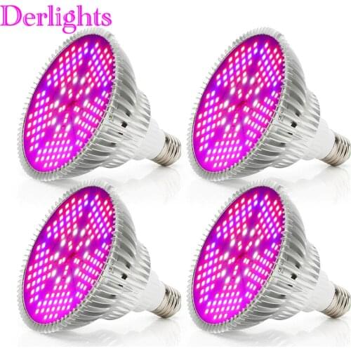 4pcs/Lot 100W LED Grow Light Full Spectrum AC85~265V E27 LED Plant Lamp Growth LED Bulb For Indoor Greenhouse Plant Flower Vegs