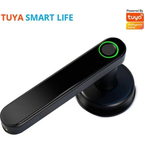 Zemismart Tuya Smart Life Fingerprint Lock BLE Intelligent Security Door Lock Encryption Work With Smart Life App Security Door