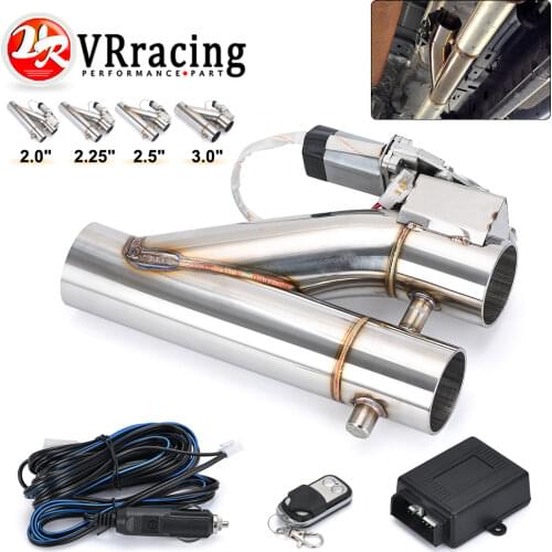 Universal 2" 2.25" 2.5" 3.0" Stainless Steel 304 Electric Exhaust Downpipe Cutout E-Cut Out Dual-Valve Remote Wireless