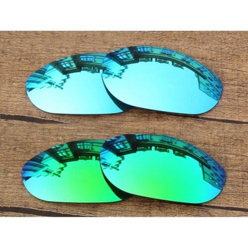 Vonxyz 2 Pairs Ice Mirror & Jade Mirror Polarized Replacement Lenses for-Oakley Monster Dog Frame