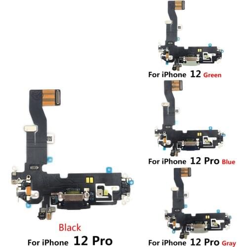 New Repair USB Charging Port Charger Board Flex Cable For Iphone 12 Pro Dock Plug Connector With Microphone