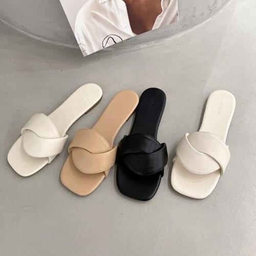 2021 New Summer Women Slipper Flat Heel Open Toe Casual Slides Ladies Outdoor Beach Sandals Shoes Slip On House Flip Flops Mujer