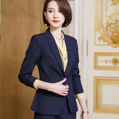 Ladies suit autumn new slim suit beauty salon teacher work clothes womens trousers suit fashion temperament wild two-piece suit