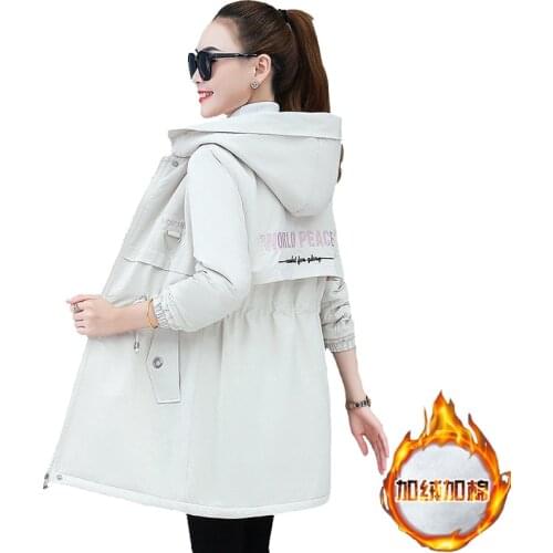 Lamb Wool Coat Outerwear Woman NEW Autumn Winter Thick Hooded Long Windbreaker Plus Size Slim Parka Coats Women Cotton Costume