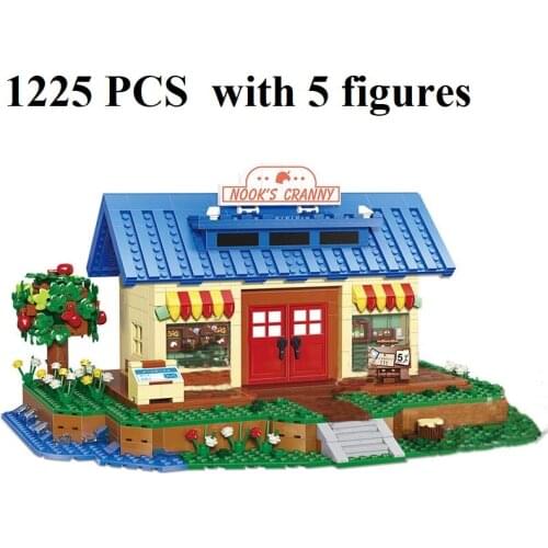 The Animal Crossing Forest House Model Street View Building Blocks Kit Figures Assembly Bricks Sets Kids Christmas Toys Gifts