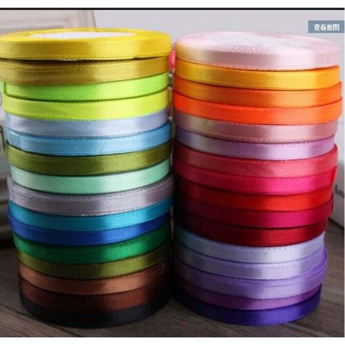 0.6cm 22 Meters Lone Single Face Satin Ribbon Wholesale gift packing Wedding Crafts Christmas White Pink Red Black Ribbons