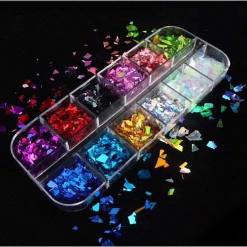 1pc Fluorescence Butterfly Heart Various Shapes Nail Art Glitter Flakes 3D colourful Sequins Polish Manicure Nail Decoration