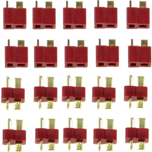 New 10/20 Pcs/Sets T Plug Male & Female Deans Connectors Style For RC LiPo Battery Spare Parts
