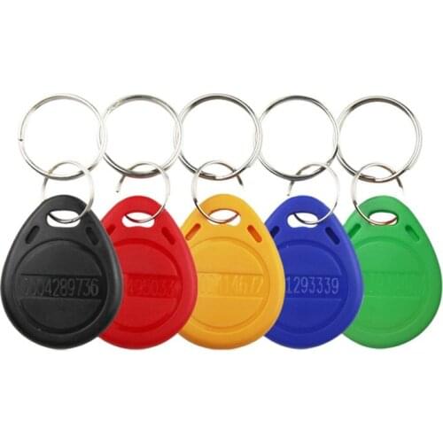 125Khz 100Pcs Keychains RFID Proximity ID Card Token Tags Key Keyfobs for RFID Keypad Fingerprint Reader Door Lock